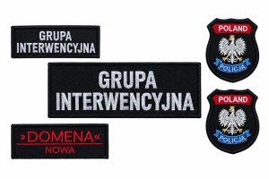 naszywki na rzepach do kurtek ochrona , grupa interwencyjna