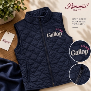 ✨ Haft, który podkreśla charakter marki – personalizowana kamizelka Galop