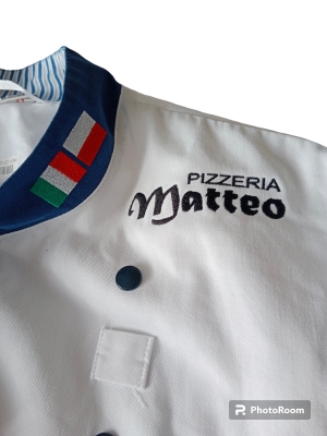 pizzeria matteo bluza kucharska z logo z haftem