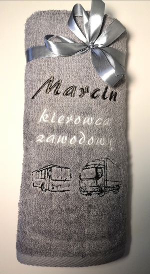 ręcznik z grafiką samochód ciężarowy tir autobus