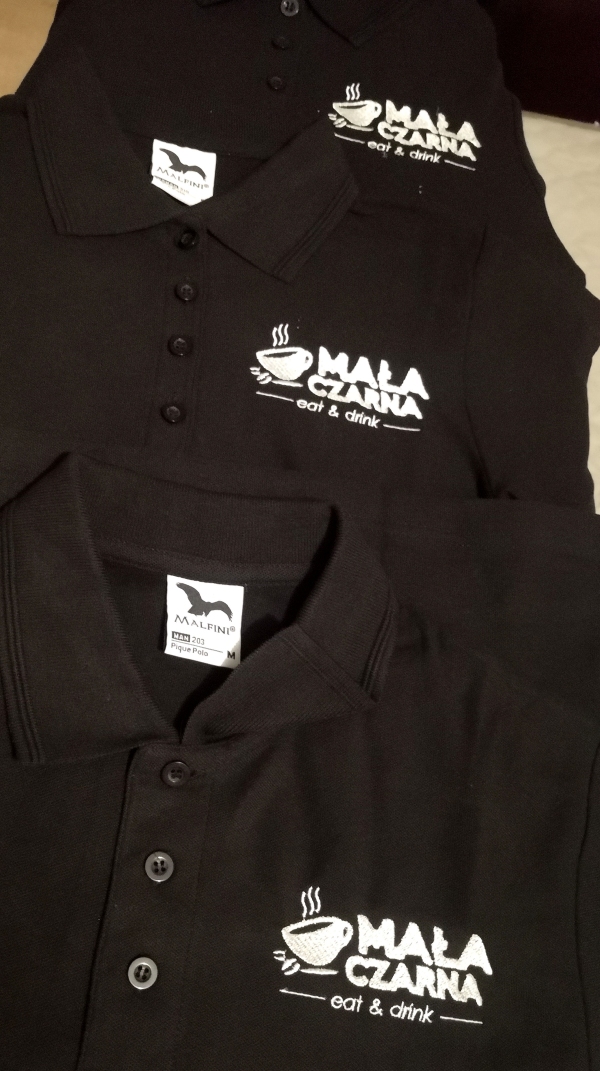 koszulki polo dla obsługi kawiarni Mała czarna Oświęcim