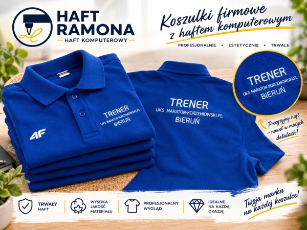 koszulka z haftem dla trenera