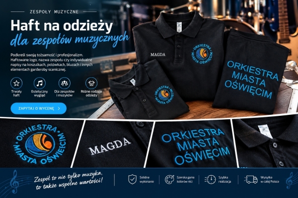 koszlki polo dla orkiestry Miasta Oświęcim