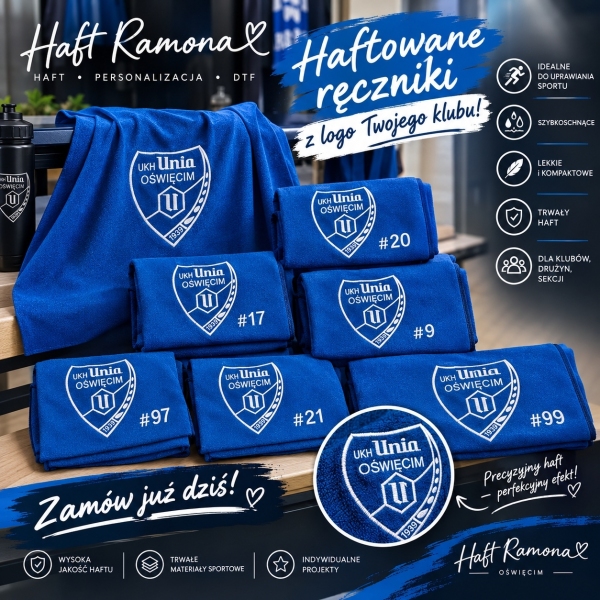 Ręczniki z logo klubu dla sportowców