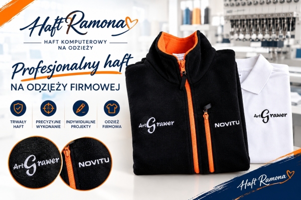 Profesjonalny haft komputerowy na odzieży firmowej 🧵