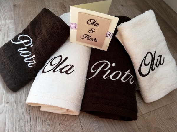 ręczniki prezent na ślub i wesele